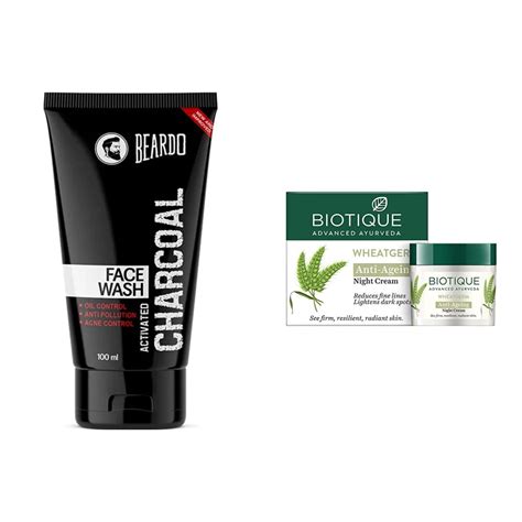 Beardo Activated Charcoal Acne Oil and Pollution Control Face Wash ...