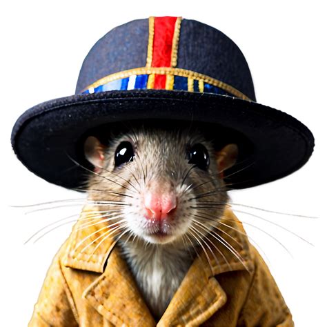Download Cute Rat In Hat Png 06252024 | Wallpapers.com