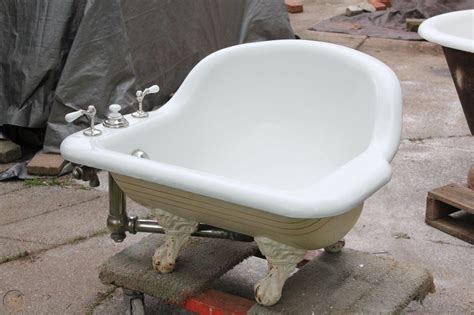 antique sitz bath tub | standard vtg deco victorian bathroom cast iron bathtub | #1927138065