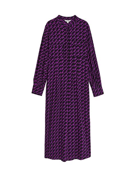 Buy Printed Funnel Neck Midi Shirt Dress at Marks & Spencer