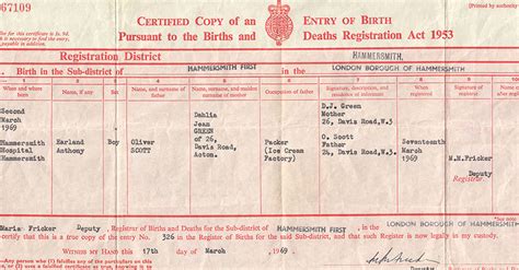 Image result for birth certificate uk