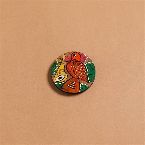 Multicolor Patua Handpainted Wooden Fridge Magnet