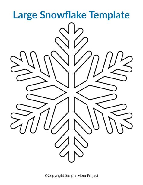 Easy Snowflake Cut Out Template