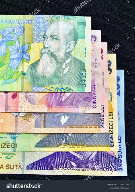 Romania 2021 Romanian Leu Currency Romania Stock Photo (Edit Now) 2110437569