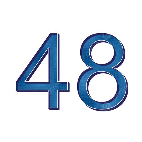 Number Digit Clipart Transparent PNG Hd, Abstract Vector Number 48 3d ...