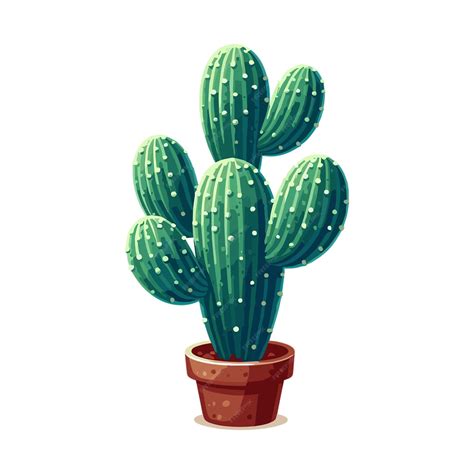Premium Vector | Vector Opuntia cactus plant clipart