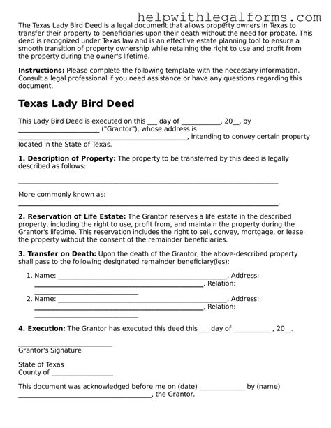 Make Your Texas Lady Bird Deed With Our Free Template
