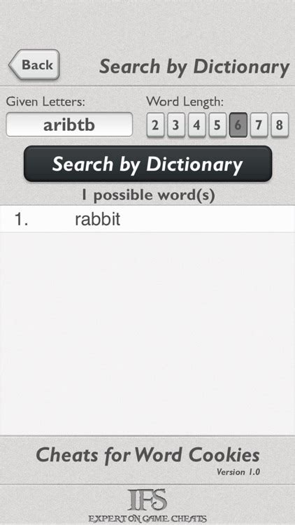 Cheats for Word Cookies by Yuan Ruan