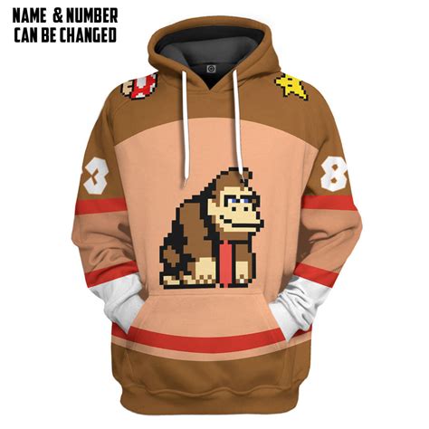 Donkey Kong Sports Custom Name Custom Number Hoodie Tshirt Apparel ...