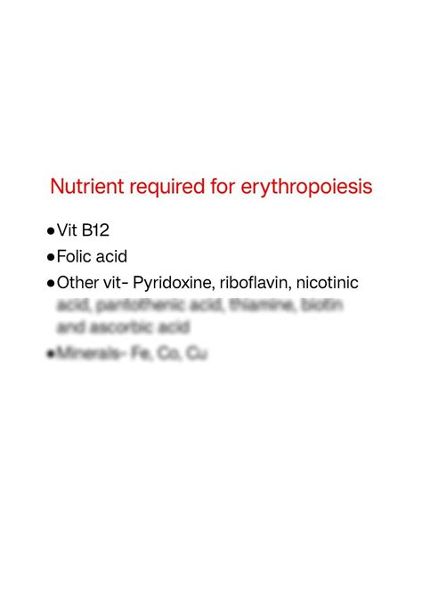 Essential Nutrients Required For Erythropoiesis: A Complete Guide