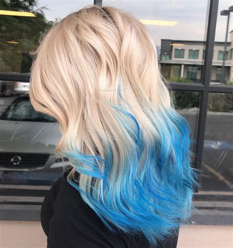 Blonde Hair Blue Tips