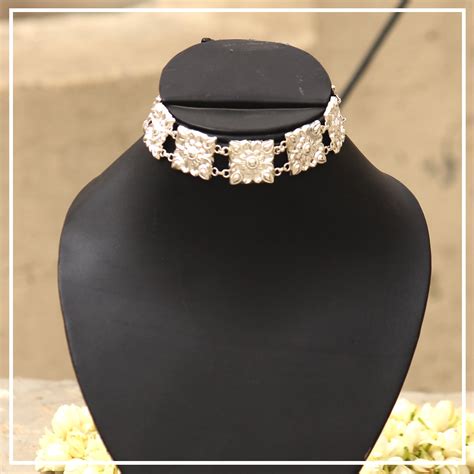 Heera - Shiny Silver Choker | Gulaal Ethnic Indian Designer Jewels ...