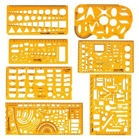 Graphic Ruler Template, Round Ellipse Ruler, Resin, Flat Design ...