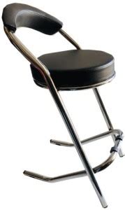 SOMRAJ Bar Stool/Kitchen Chair (Black, Set of 1) | Heavy Duty Joint ...