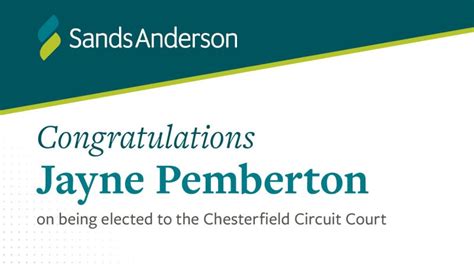 A hearty congratulations to Sands Anderson PC alumna Jayne Pemberton ...
