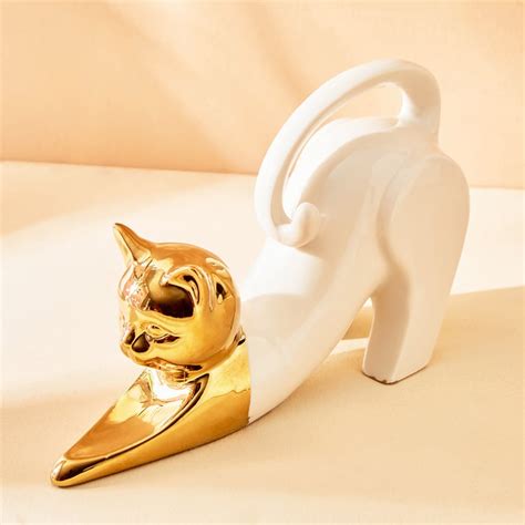 Buy Brighton Ceramic Stretching Cat Figurine from Home Centre at just ...
