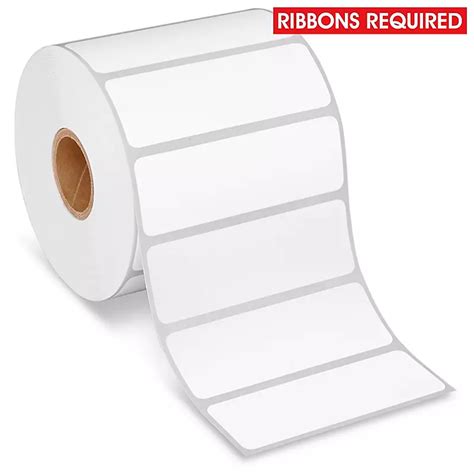 Desktop Weatherproof Thermal Transfer Labels - Polyester, White, 3 x 1 ...