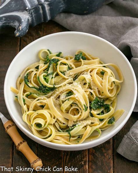 Spinach Alfredo Pasta - A Twist on a Classic - That Skinny Chick Can Bake