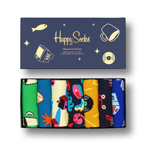 Happy Socks - 7 Days A Week Socks Gift Set 7-Pack - Unisex Gift Socks ...