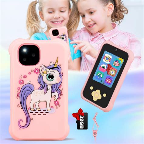 Amazon.com: Kids Smart Phone, Toddler Toy Phone for Girls Age 3-8 Dual Camera and MP3 Music ...
