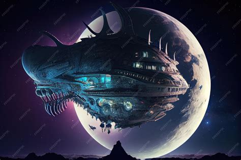 Alien Ship Front View 的图像结果