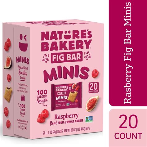 Nature’s Bakery, Raspberry Fig Bar Minis, 1 oz, 20 Count pack of 2 ...
