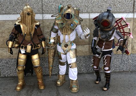 Subject Delta, the Lancer, and Big Sister, from the video game BioShock ...