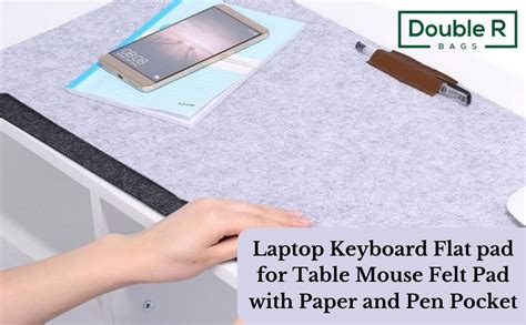Double R Bags Laptop Keyboard Flat pad for Table Mouse Felt Pad with ...