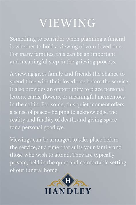 Viewing - Handley Funeral Services