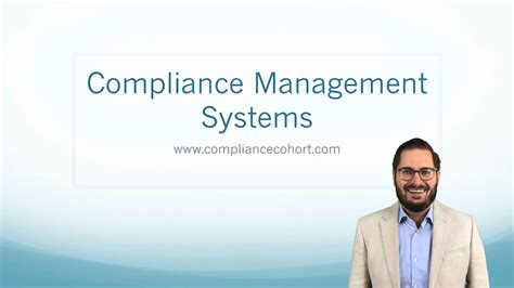 VIDEO: Compliance Management Systems — Compliance Cohort
