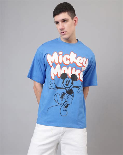 Mickey Mouse Blue Oversized Tshirt Men – Free Authority