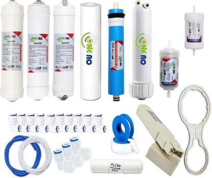 ONE RO Complete RO service filter kit of 100 GPD HI TDS (3000) Hi FLow ...