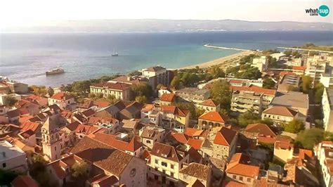 Omiš - pogled na stari grad, Omiš, [ Upravo sada, UŽIVO ] LiveStreaming ...