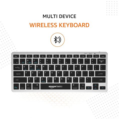 amazon basics Wireless Bluetooth Keyboard | Easy Switch for Up to 3 ...