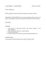 Image result for Separation of Mixture Lab Sublimation