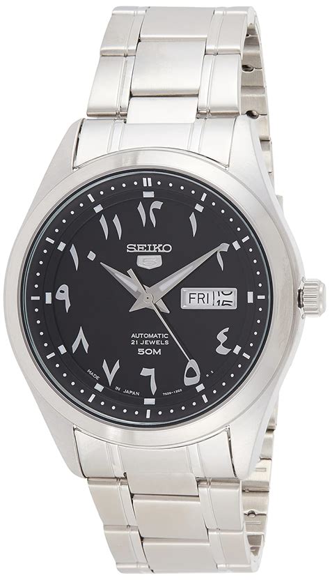 Seiko 5 Automatic Black Dial Men's Watch SNKP21J1 : Amazon.in: Fashion