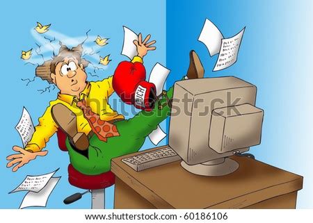 Image result for Computer User Angry Cartoon