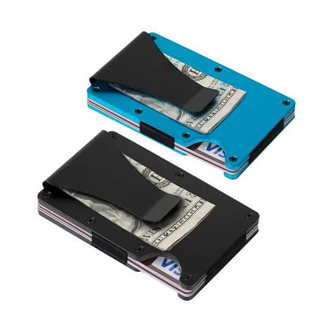 Tarjeteros Metálicos para Hombres con Clip de Dinero - Set de 2 ...