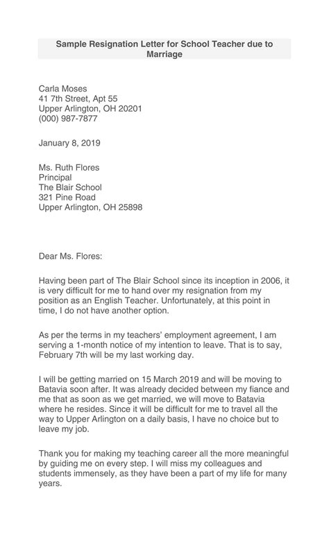 50 BEST Teacher Resignation Letters (MS Word) ᐅ TemplateLab