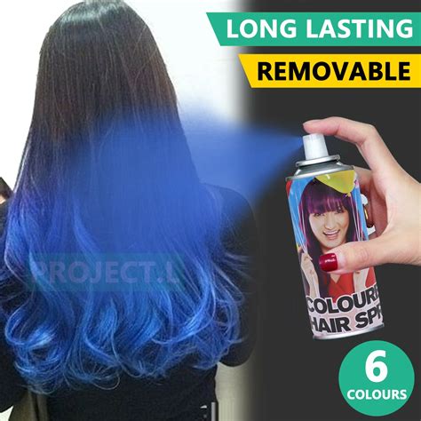 Coloured Hair Spray paint Styling colour Temporary washable Dress Up ...