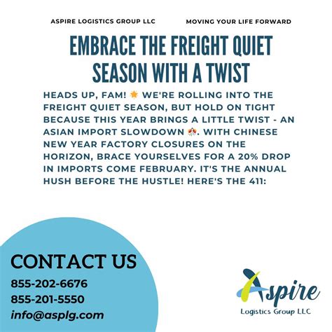 Truckers Unite: Freight Quiet Season | Aspire Logistics Group LLC ...