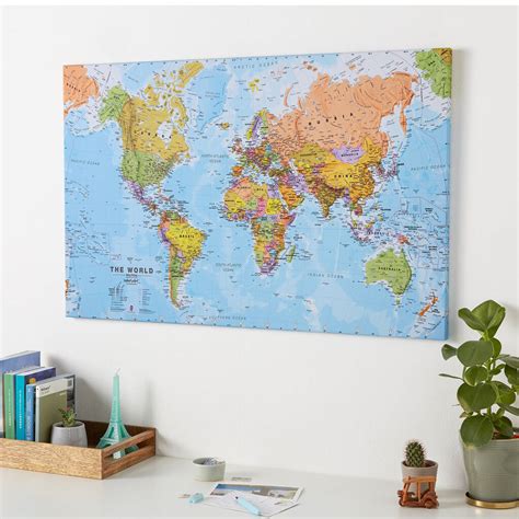 World Canvas Map Print By Maps International
