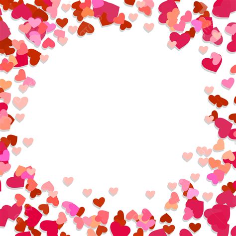 Valentines Day Simple Love Border Red Pink, Valentine S Day, Love ...