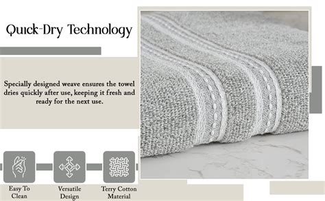Cotton Bolls Polycotton Towel for Bath Large Size (70x140 cm) Terry ...
