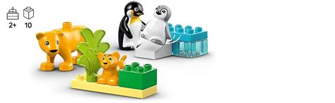 LEGO DUPLO Town Wild Animal Families: Penguins & Lions Imagination Toy ...
