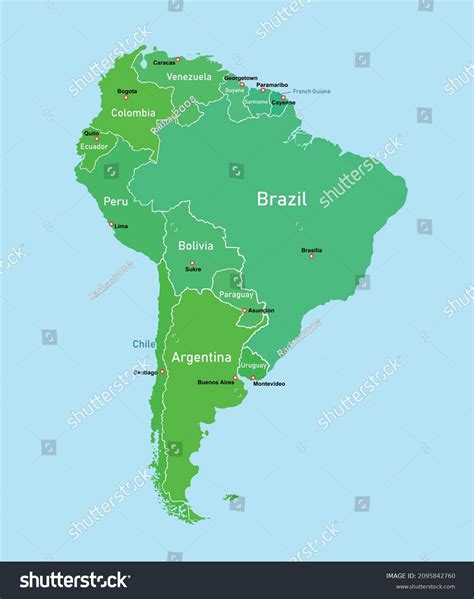 countries map of south america