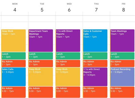 Ultimate Time Block Calendar Template for Effective Time Management