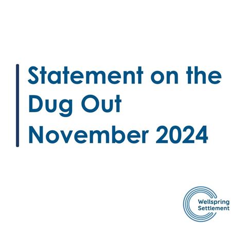 Statement on the Dug Out – Wellspring Settlement