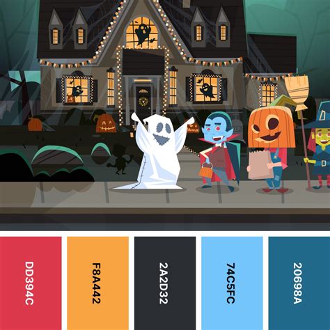 32 Halloween Color Palettes for Spooky Designs | Color Meanings