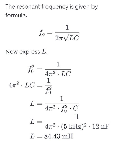 How much inductance is needed to resonate at 5 khz with a capacitance ...